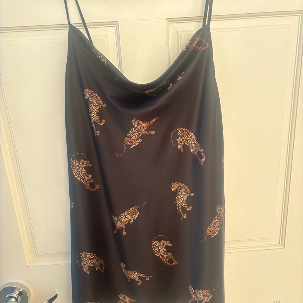 Princess Polly Black and Brown Leopard Print Mini Dress